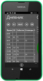 SiDiary auf Windows Phone